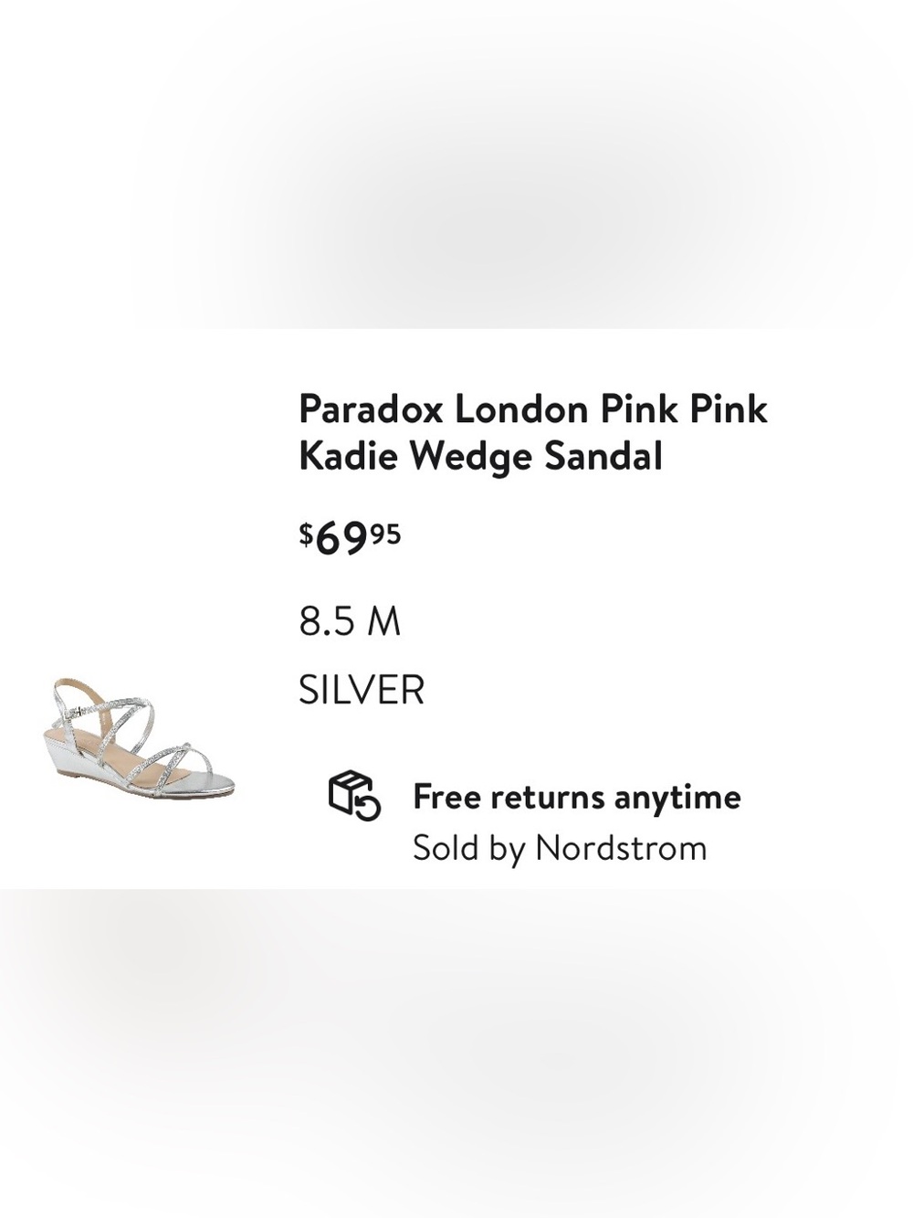 Paradox London Pink Silver Strappy Sandals - Picture 5 of 6